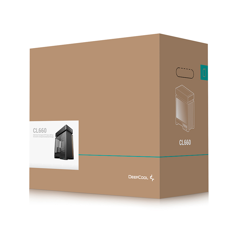 DEEPCOOL CL660 Black Hyper‑Split ATX Mid‑Tower Case