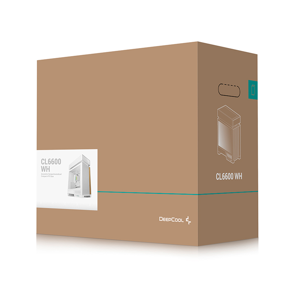DEEPCOOL CL6600 White Hyper‑Split ATX Case with 360 mm ARGB AIO