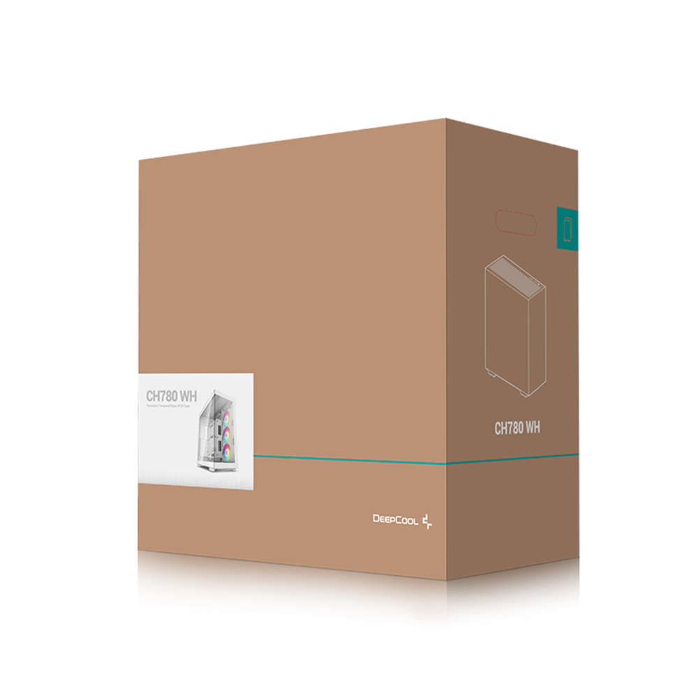DEEPCOOL CH780 White Panoramic E‑ATX Full Tower Case