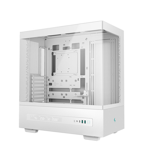 DEEPCOOL CH690 Digital White ATX Mid‑Tower Case with Display