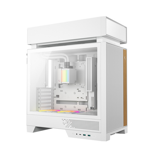 DEEPCOOL CL6600 White Hyper‑Split ATX Case with 360 mm ARGB AIO