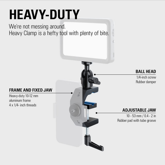 Elgato Heavy Clamp – Professional Mount with Ball Head