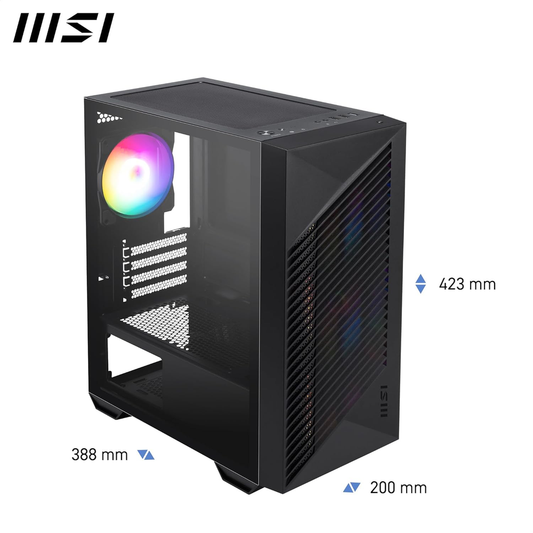 MSI PRO FORGE M050A Auto RGB M-ATX Mini Tower PC Case