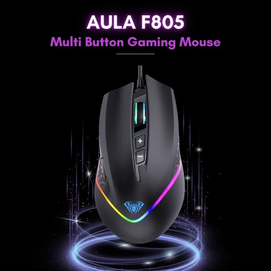 AULA F805 RGB Wired Gaming Mouse | Black (F805B)