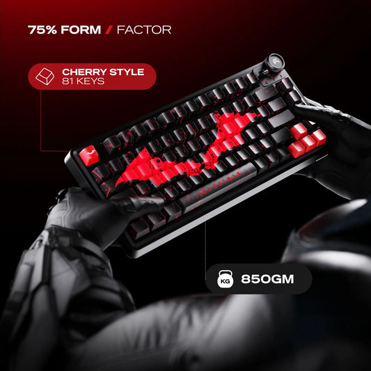 Cybeart Nighthawk 75 The Batman TKL Tri-Mode Wireless RGB Mechanical Keyboard