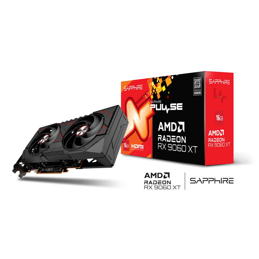 SAPPHIRE PULSE AMD Radeon RX 9060 XT OC 16GB GDDR6 Graphics Card