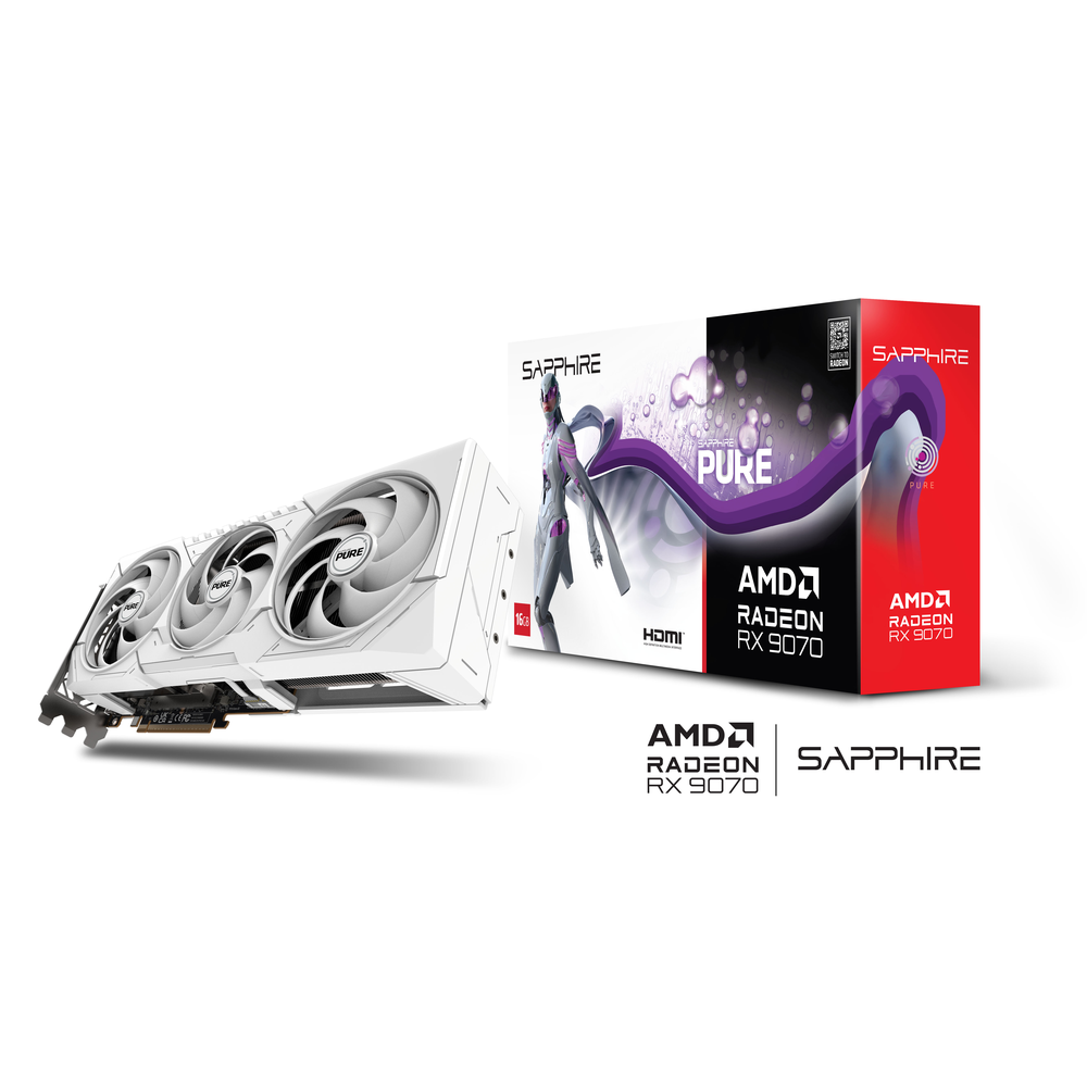 SAPPHIRE PURE AMD Radeon RX 9070 16GB GDDR6 Graphics Card