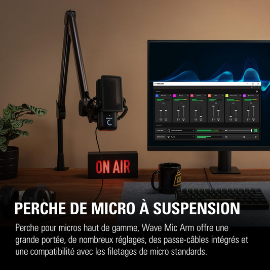 Elgato Wave Mic Arm – Premium Broadcasting Boom Arm with Cable Management