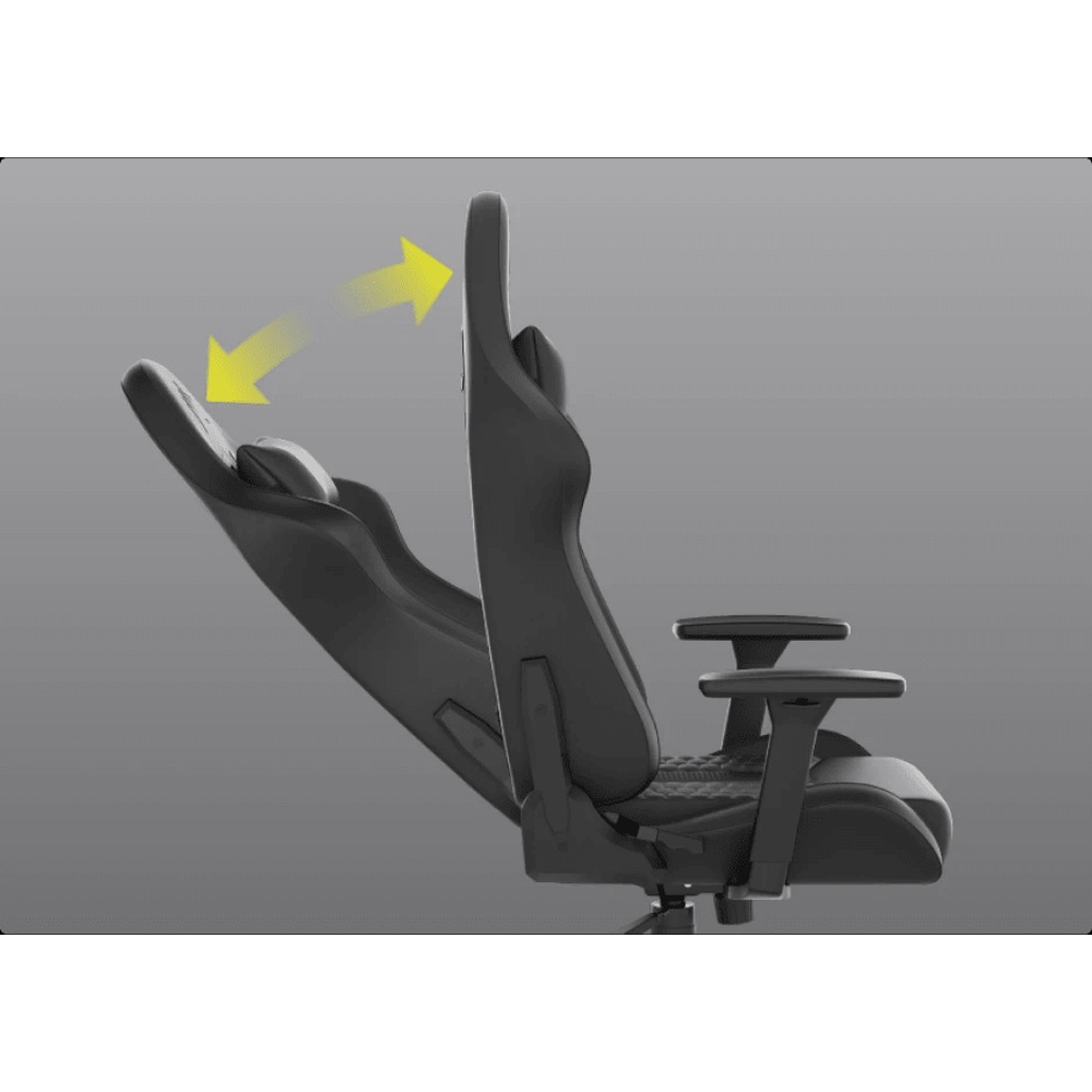 CORSAIR TC100 RELAXED - Fabric Gaming Chair, Black/Grey
