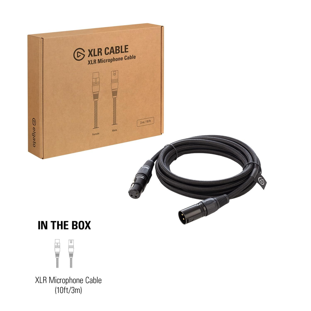 Elgato XLR Microphone Cable – 10ft Shielded