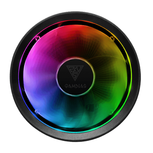 GAMDIAS BOREAS E1L-010 RGB 90mm Low-Profile CPU Air Cooler (Black)