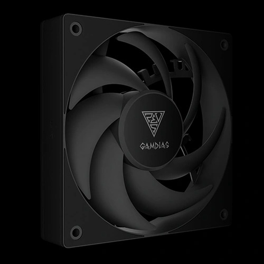 GAMDIAS NOTUS M1-1203 Performance 120mm Case Fan Triple Pack (Black, 400–1600 RPM, 57.56 CFM, 25 dBA, Hydraulic Bearing)