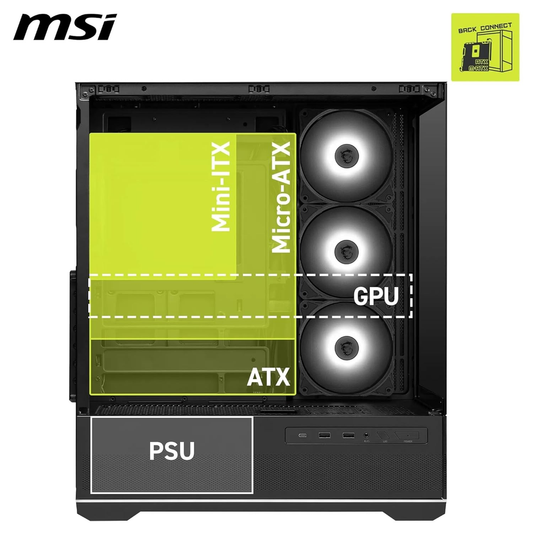 MSI MAG PANO 110R PZ ARGB ATX Mid Tower PC Case