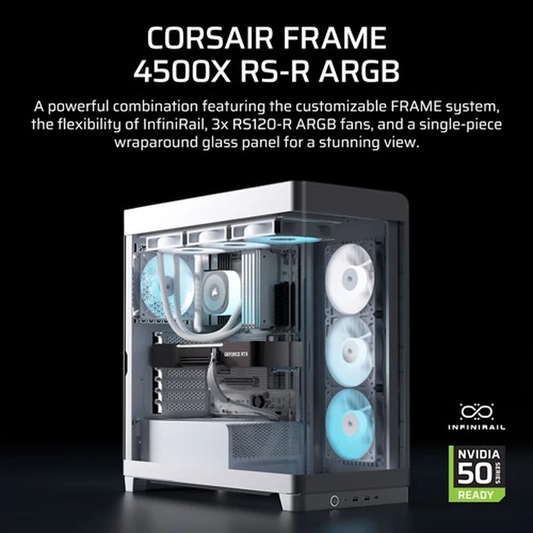 Corsair Chassis 4500X RS ARGB WHITE PC Case Without PSU