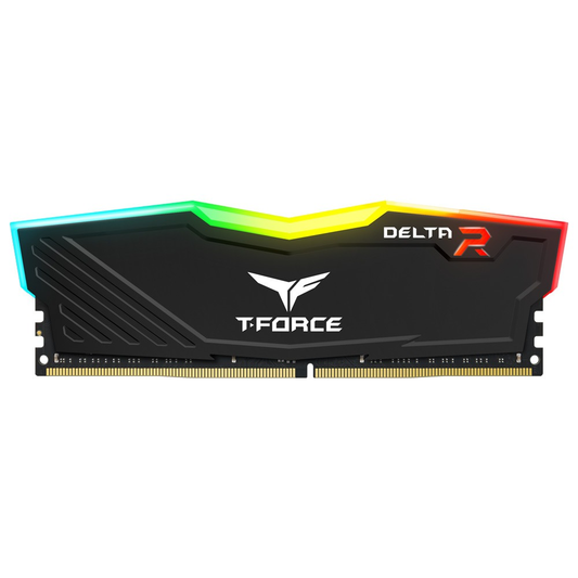 TEAMGROUP T-Force Delta RGB DDR4 16GB (2x8GB) 3200MHz CL16 Desktop RAM Kit (Black)