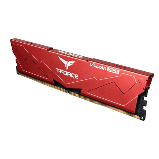 TEAMGROUP T-Force Vulcan DDR5 32GB 6000MHz CL38 Desktop RAM (Red)