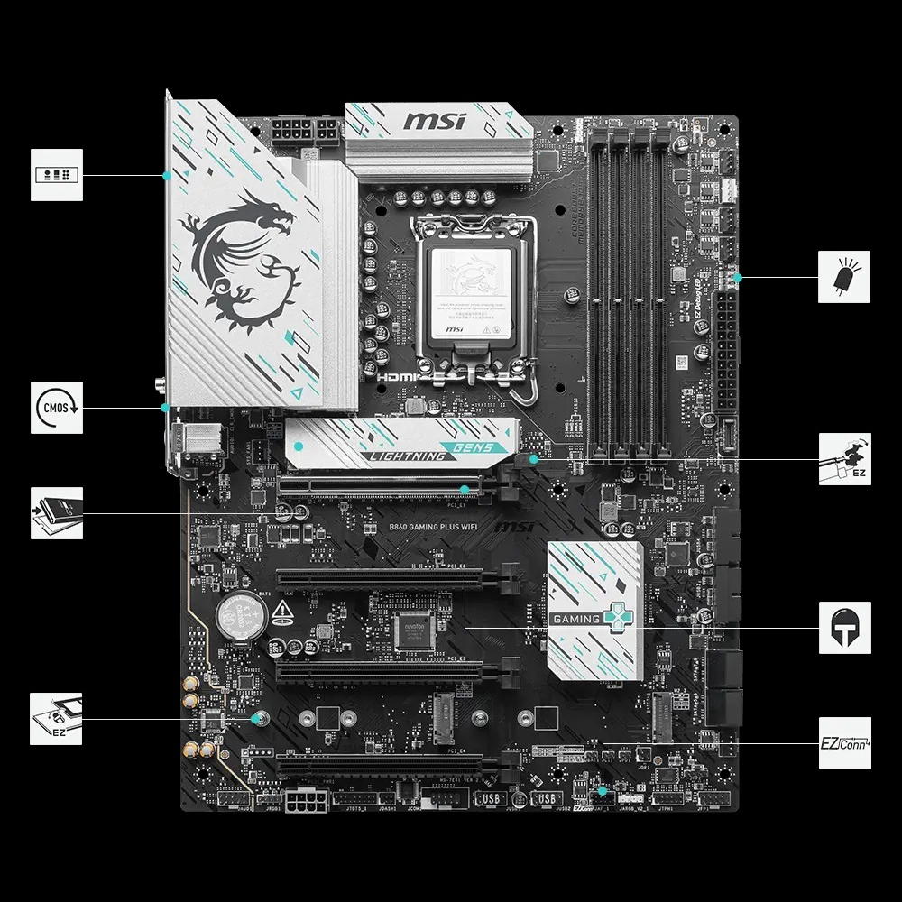 MSI B860 GAMING PLUS WIFI Motherboard