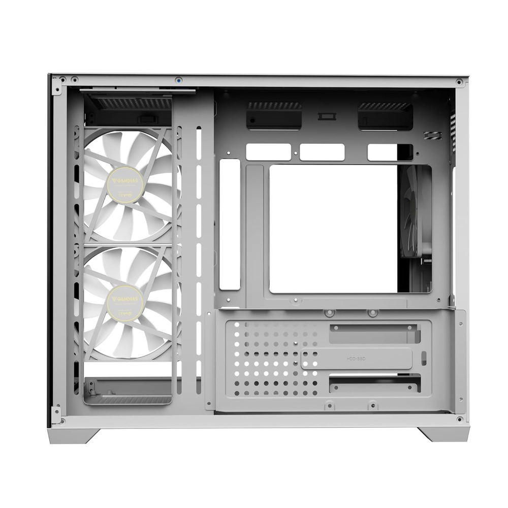 GAMDIAS AURA GC10M V2 WH ARGB Micro-Tower Gaming Case (White)