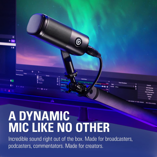 Elgato Wave DX – Dynamic XLR Broadcast Microphone with Noise Rejection & Internal Pop Filter