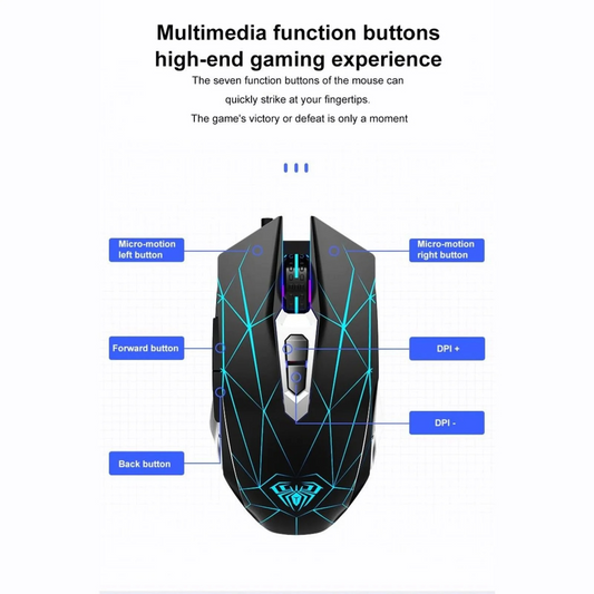 AULA T201 RGB Wired Gaming Membrane Keyboard & Mouse Combo | Black (T201 Combo)