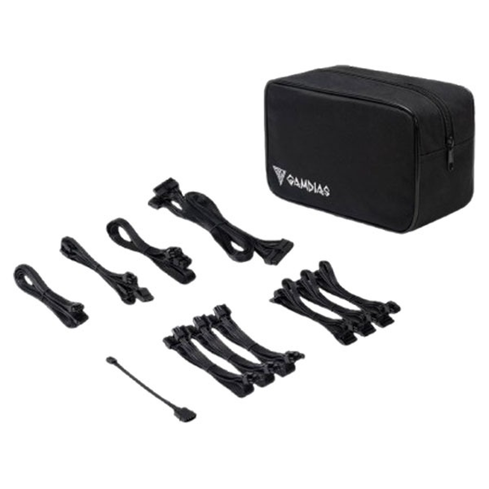 GAMDIAS HELIOS P2-1000G 1000W 80+ Gold ATX 3.1 Fully Modular Power Supply (12VHPWR, PCIe Gen 5.1, 135mm FDB Fan)