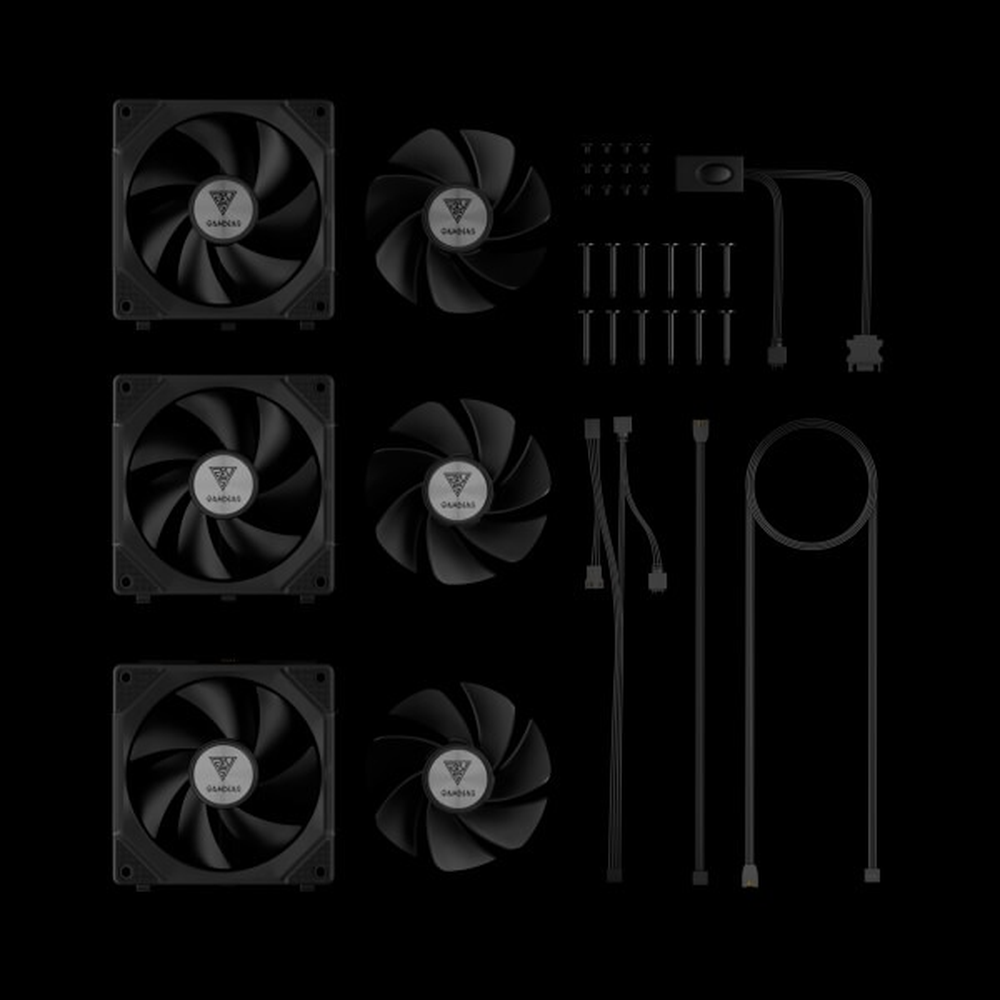 GAMDIAS Aeolus P2-1203 120mm ARGB PWM Case Fan (Triple Pack)