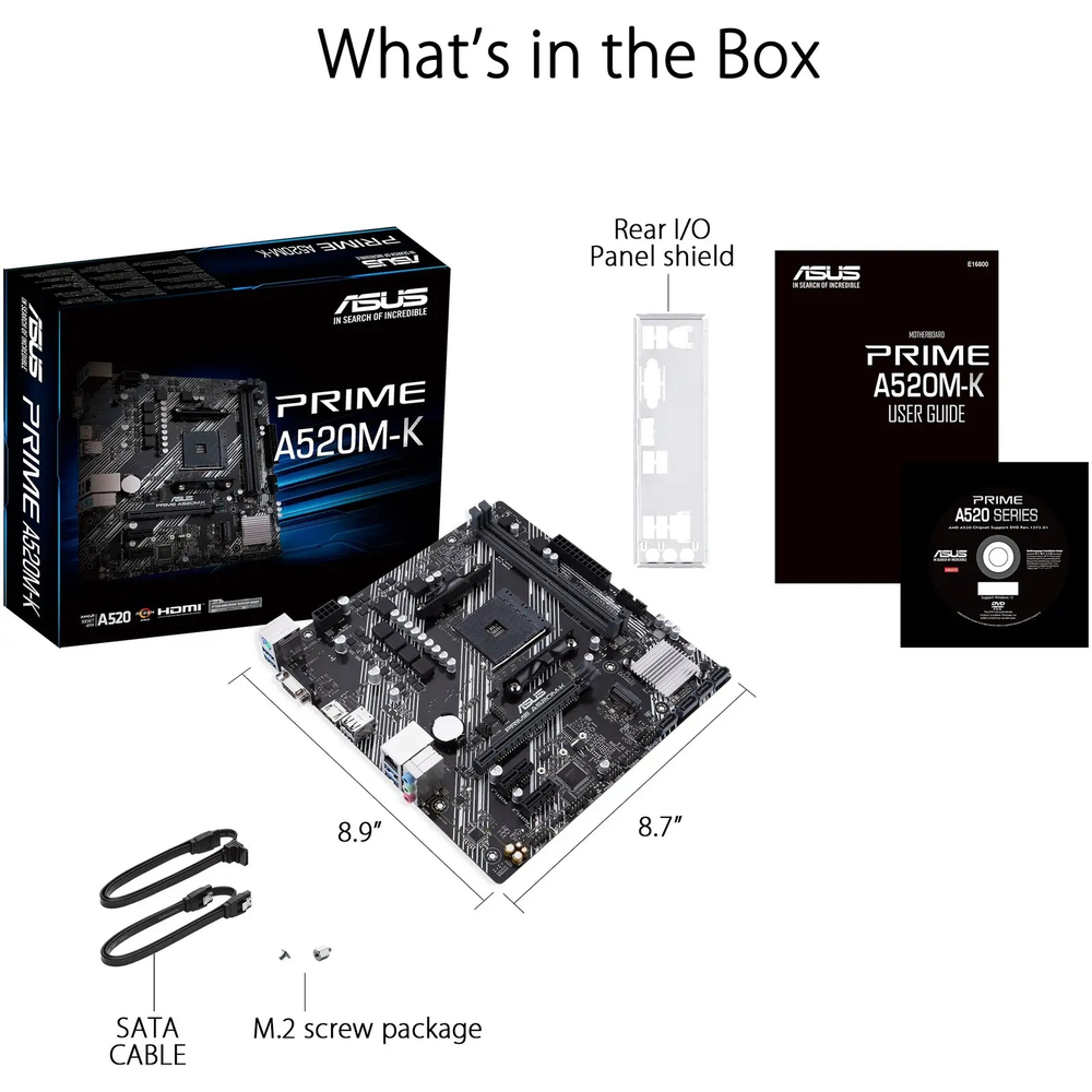 ASUS PRIME A520M-K mATX Motherboard