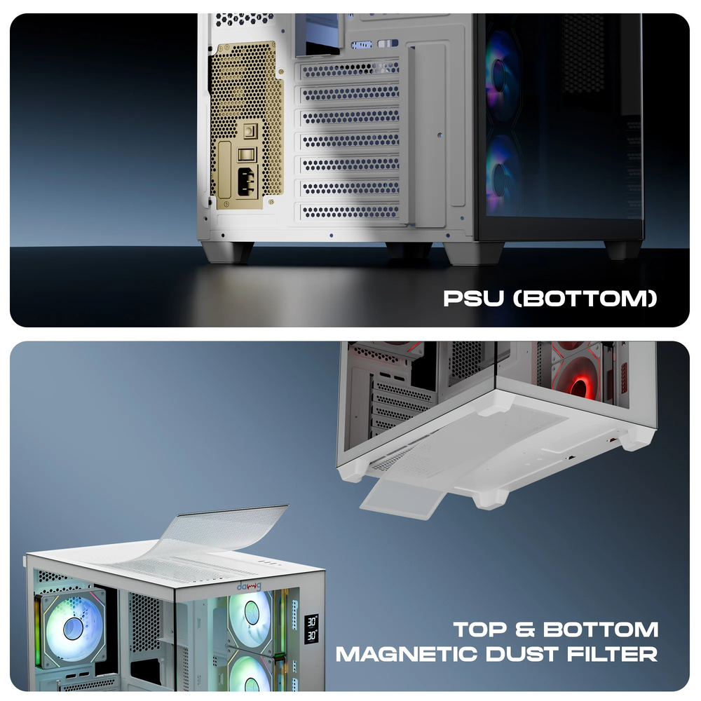 Dawg X 617 Mid Tower Chassis White