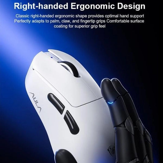 AULA SC900 Pro Tri-Mode Gaming Mouse 62g Ultra-Light White