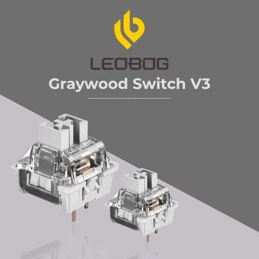 AULA LEOBOG Grey Wood Mechanical Switch 100pcs