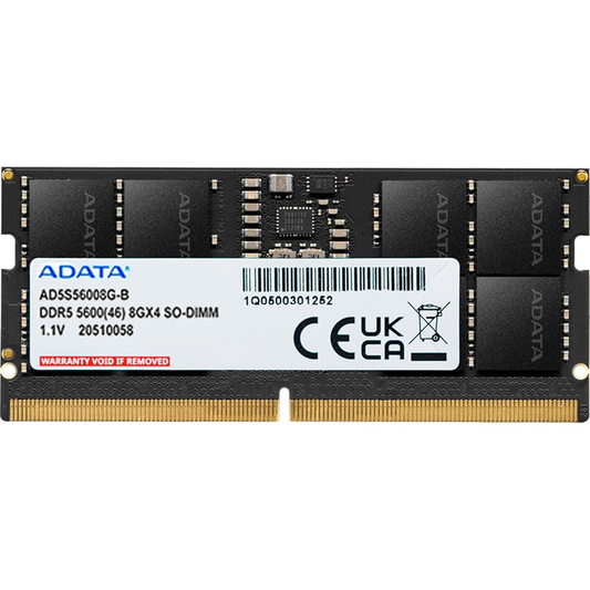 ADATA Premier 8GB DDR5 5600MHz SO-DIMM Laptop RAM