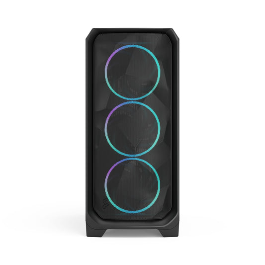 Fractal Design Meshify 3 Black RGB TG Light Tint ATX Mid Tower High Airflow PC Case
