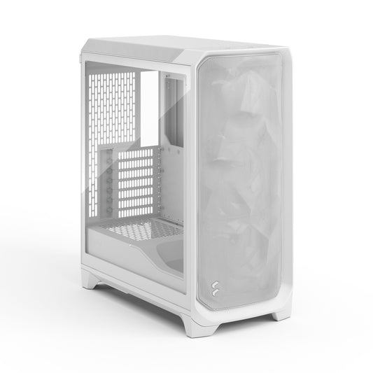 Fractal Design Meshify 3 White TG Clear Tint ATX Mid Tower High Airflow PC Case