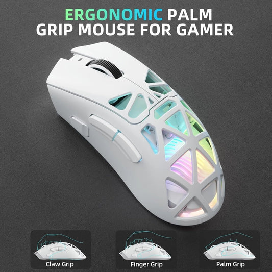 AULA SC620 Wireless Gaming Mouse Tri-Mode 400mAh White