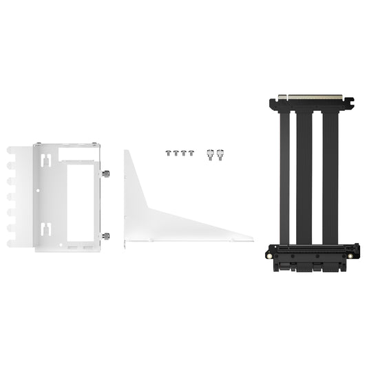 Fractal Design Flex 2 PCIe 4.0 x16 Vertical GPU Riser with Bracket (White)
