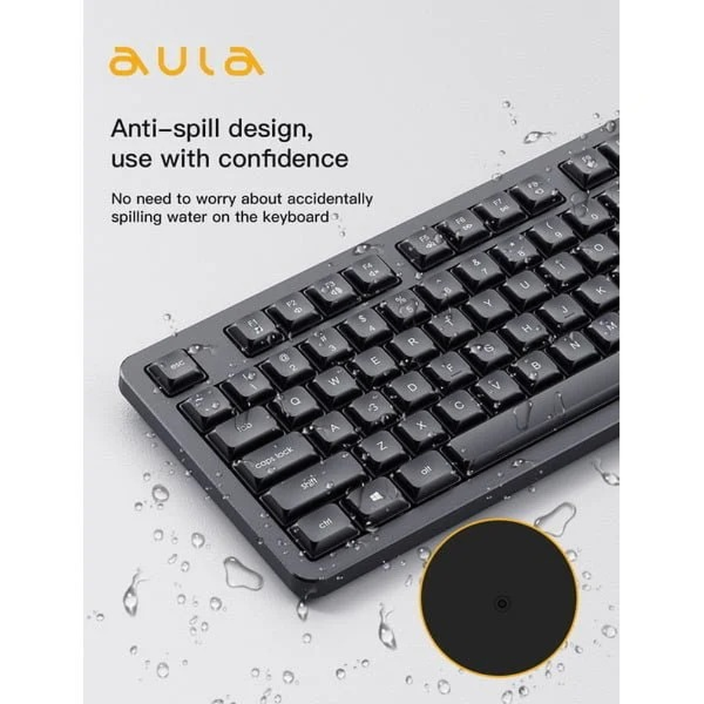 AULA AC202B Wireless Keyboard & Mouse Combo | Black (AC202B)
