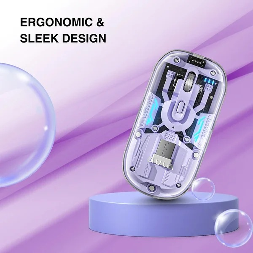 AULA AM210 Ultra-Light Dual-Mode Wireless Gaming Mouse | Purple (AM210Pr)