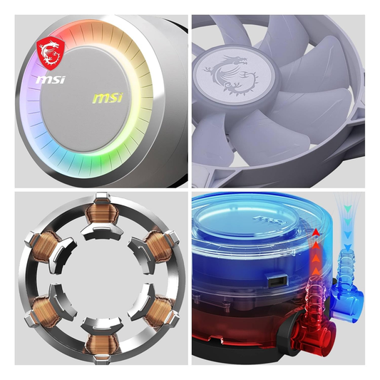 MSI MAG CORELIQUID E360 WHITE ARGB AIO Liquid CPU Cooler