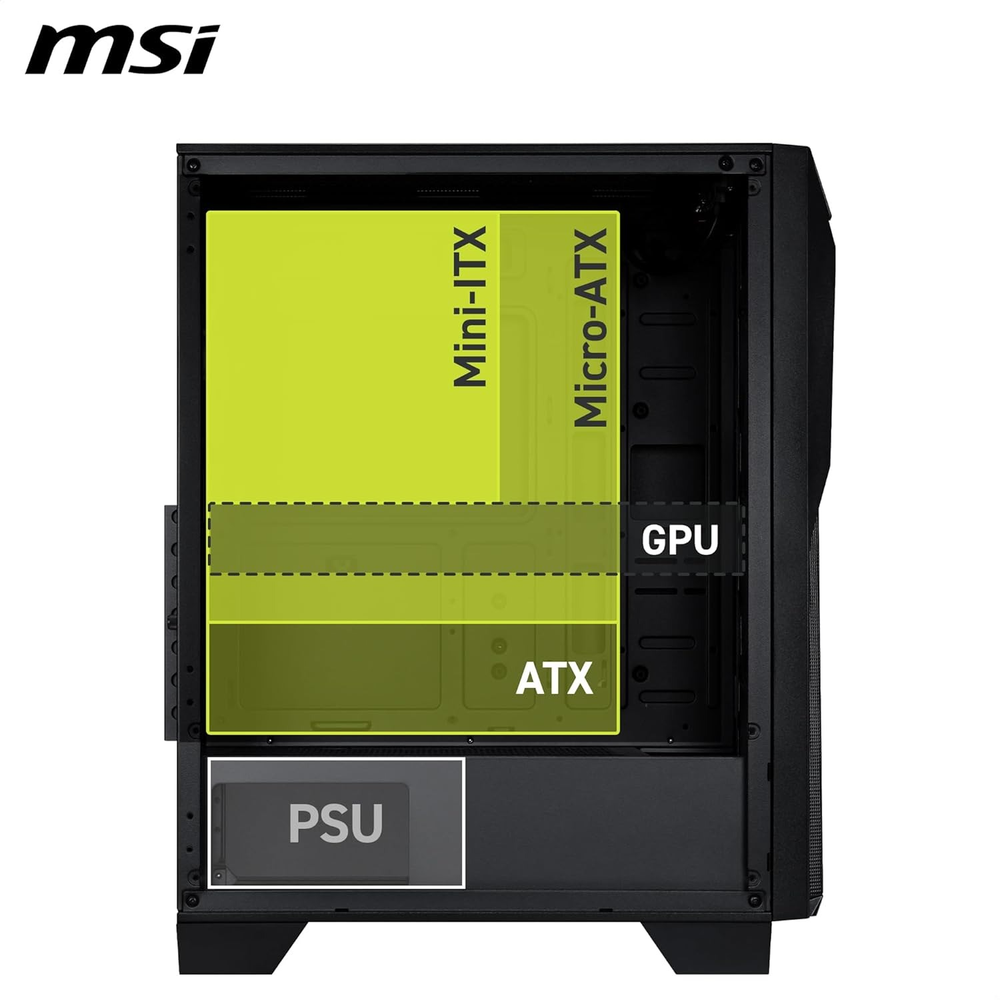 MSI MAG FORGE 130A AIRFLOW Auto RGB ATX Mid Tower PC Case