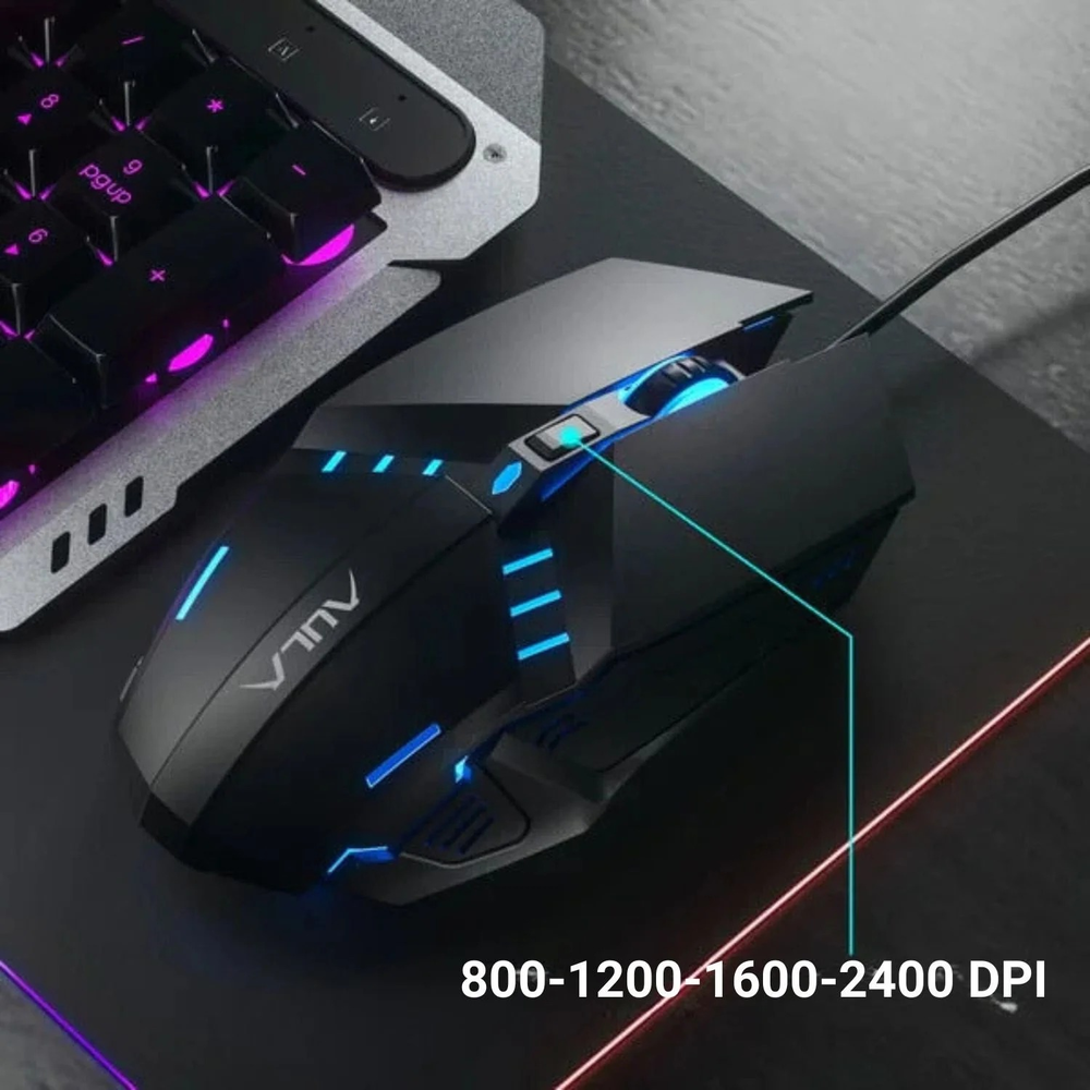 AULA F2023 Full‑Size RGB Wired Gaming Keyboard & Mouse Combo | Black (F2023Combo)