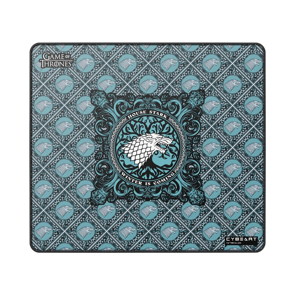Cybeart | House Stark Gaming Mouse Pad | Waterproof, Never Slip Base, Stitched Edges, Esports Grade