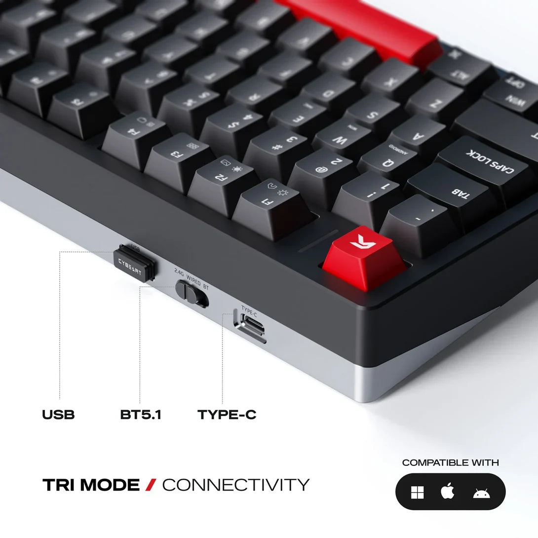 Cybeart X75 Rhino TKL CNC Aluminium Tri-Mode Wireless RGB Mechanical Keyboard: TKL (Tenkeyless) Mechanical Keyboard Review for India