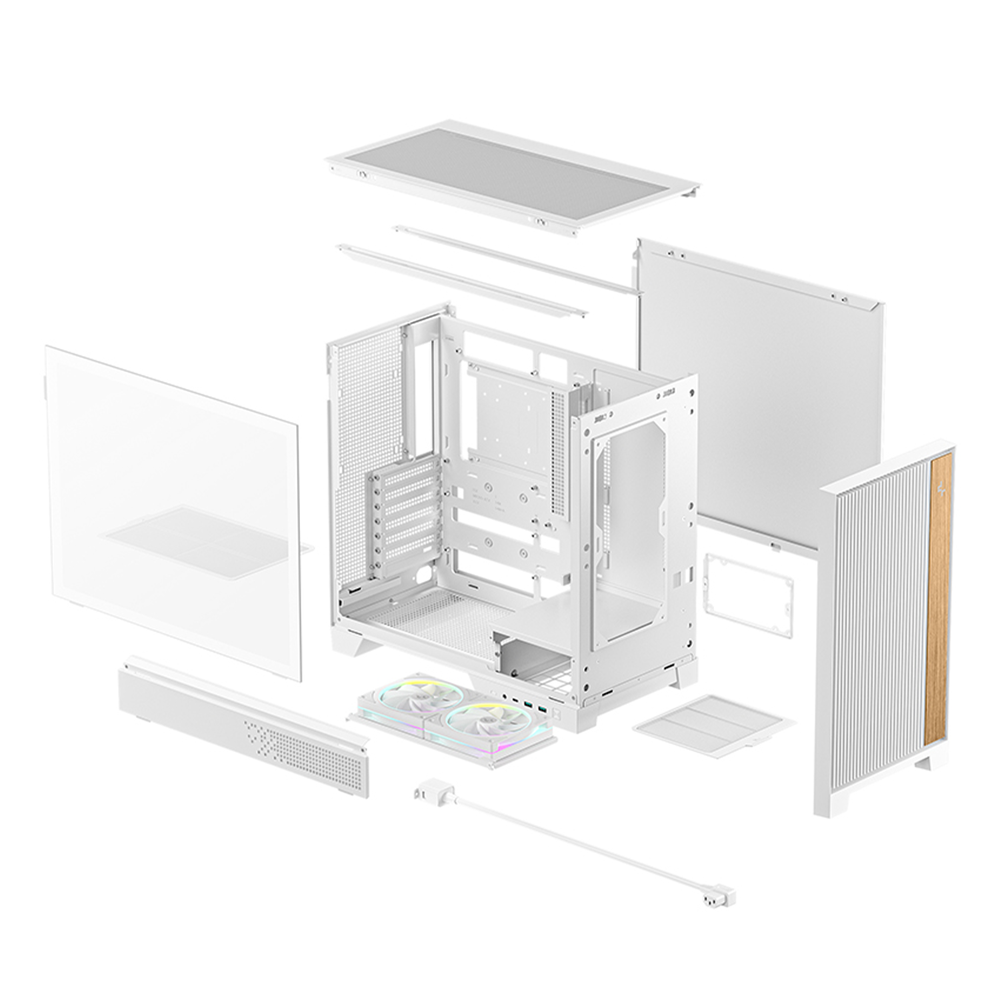 DEEPCOOL CL600 White High‑Cooling ATX Mid‑Tower Case