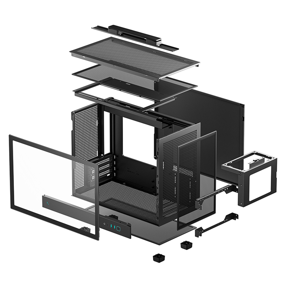 DEEPCOOL CH160 PLUS Black Portable mATX Compact Case