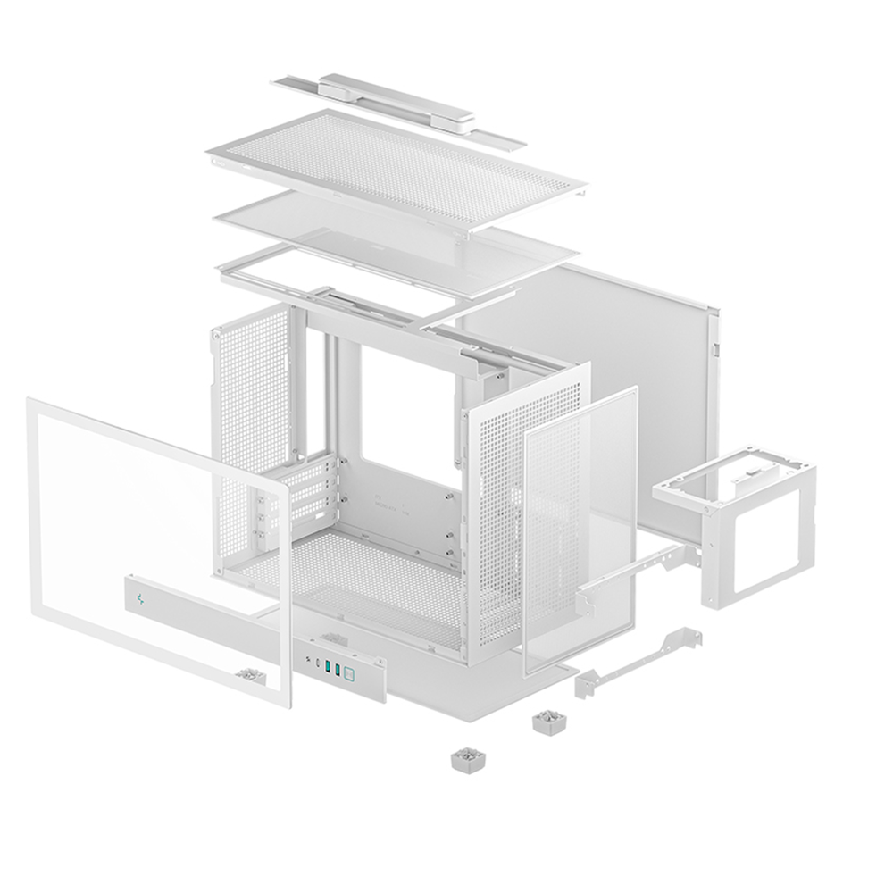 DEEPCOOL CH160 PLUS White Portable mATX Compact Case