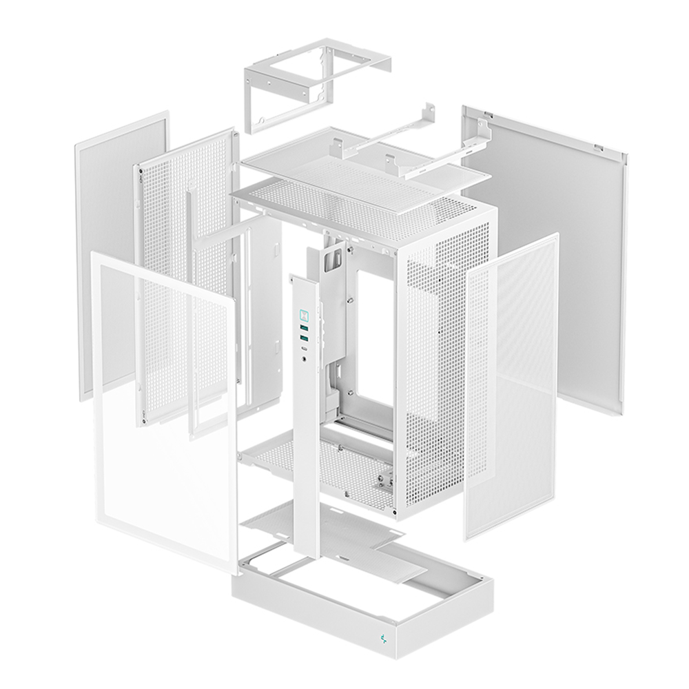 DEEPCOOL CH170 PLUS White Vertical mATX Compact Case