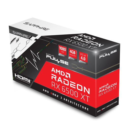 SAPPHIRE PULSE AMD Radeon RX 6500 XT 4GB GDDR6 Graphics Card