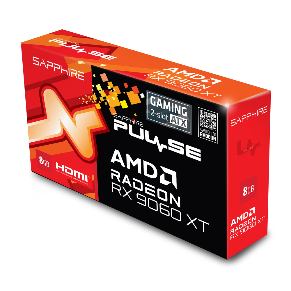 SAPPHIRE PULSE AMD Radeon RX 9060 XT 8GB GDDR6 Graphics Card
