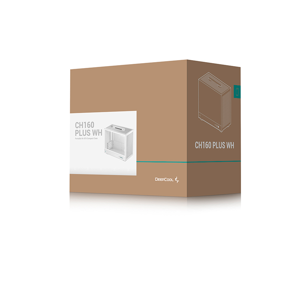 DEEPCOOL CH160 PLUS White Portable mATX Compact Case