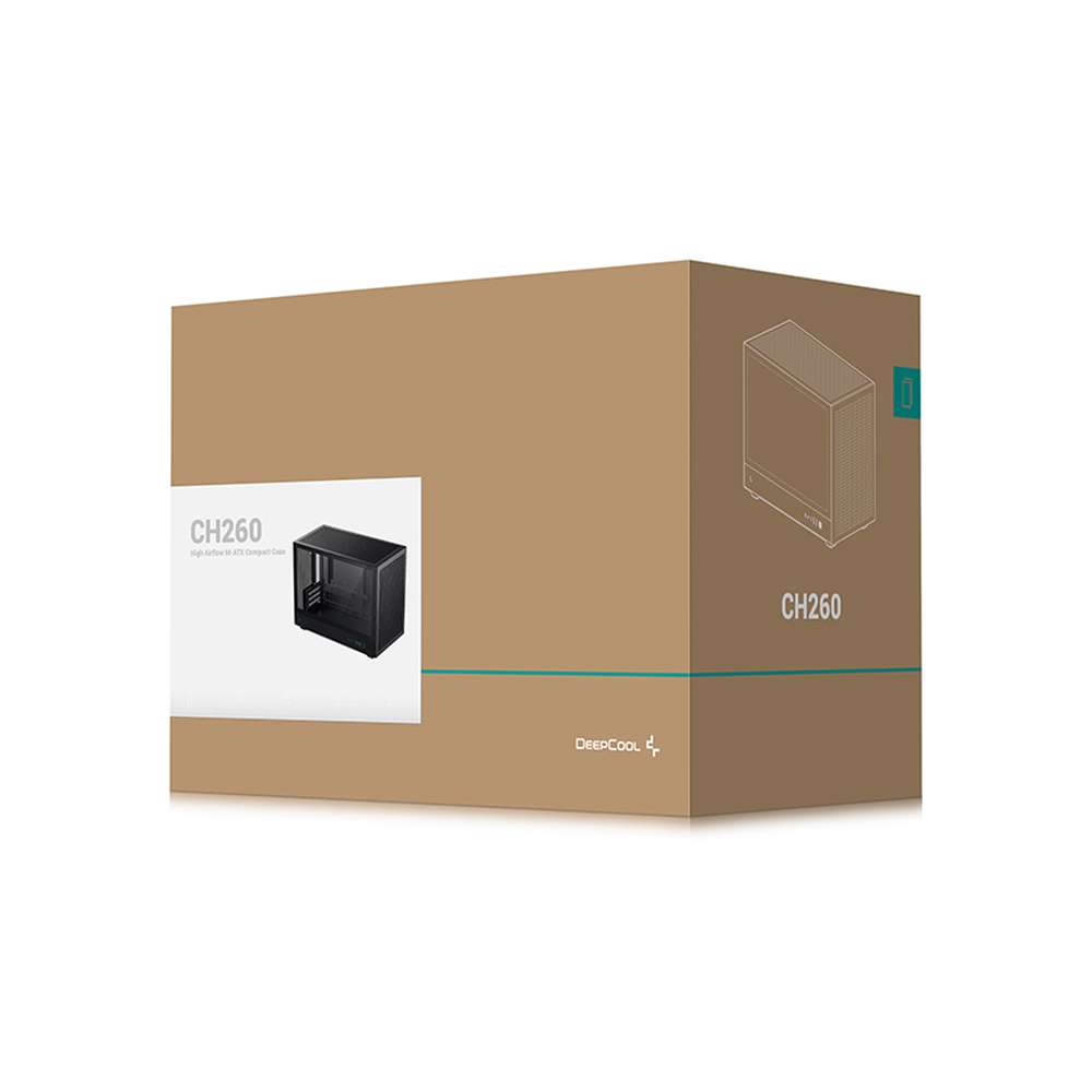 DEEPCOOL CH260 Black High‑Airflow M‑ATX Compact Case